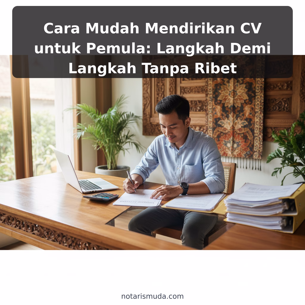 Cara Mudah Mendirikan CV untuk Pemula: Langkah Demi Langkah Tanpa Ribet