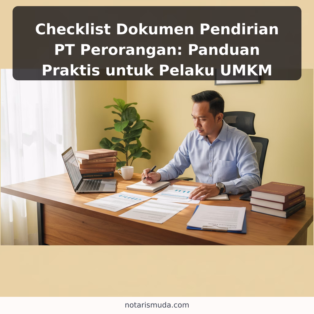 Checklist Dokumen Pendirian PT Perorangan: Panduan Praktis untuk Pelaku UMKM